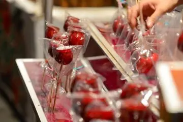 Cherry and apple covered Candy