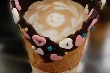 You still get the adorable latte art, too! (Photo: Coffee Cone - Used with Permission)
