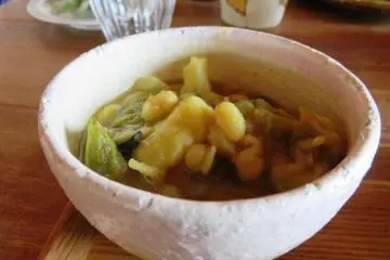 The yellow chickpea lentils at Cafe Koku