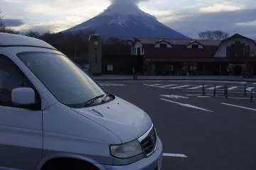 Morning Coffee, Michi no Eki with Mt. Fuji view