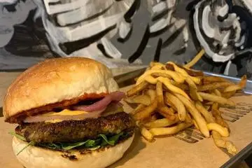 Vegan cheese fries are also available!