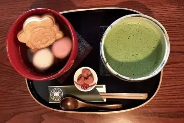 Zenzai and matcha