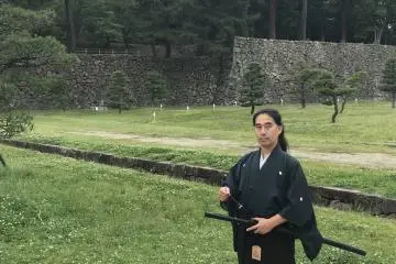 Outside Matsue Castle