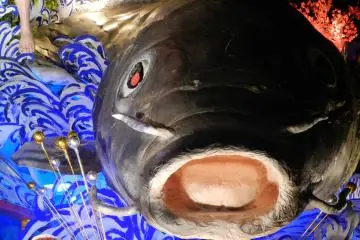 This fish was so enormous that I could get my head inside its mouth!
