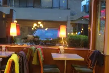 More intimate seating by the windows