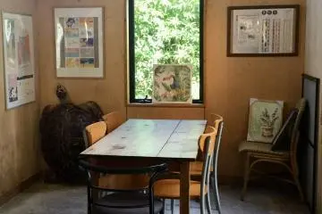 Cozy atmosphere with local artwork
