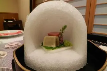 An igloo of sashimi.