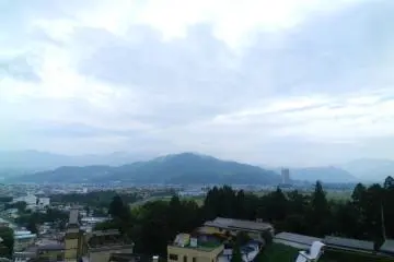 The view from the upper rooms.
