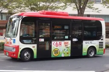 The buses are easily identifiable by color (Photo: <a href="https://commons.wikimedia.org/wiki/File:BDG-HX6JLAE_NikkoTottori_Kururi.jpg" target="_blank" rel="noreferrer noopener nofollow">Cassiopeia sweet / Public Domain</a>)
