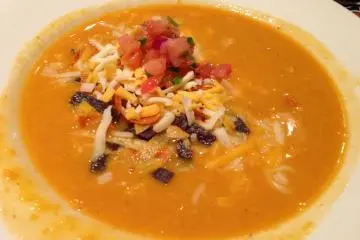 This chicken tortilla soup has the scrumptous taste of enchiladas!