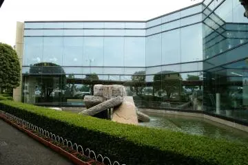Outside the main terminal building