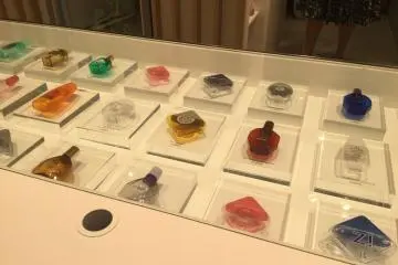 Eye drop bottles as art.