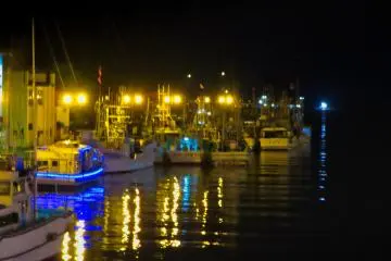 Fishing boats docked for the night