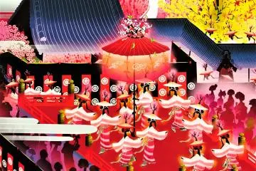 The dancers performing the same dance as the one the ancients did, thousand years ago.
