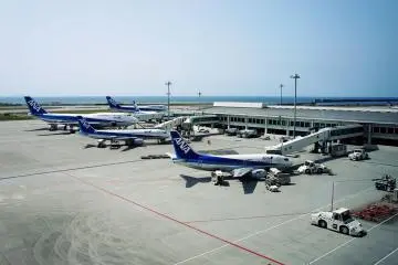 Both domestic and international routes operate through this airport