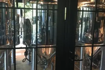 In house brewery using home grown hop
