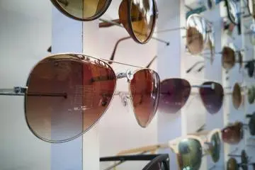 Sunglasses aren't a common sight at convenience stores
