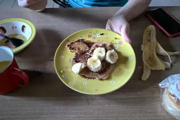 A hearty breakfast for a long climb