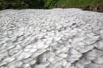 Walking the wavy snow pack