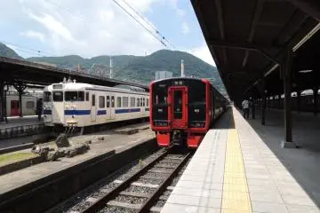 Trains waiting at the platform