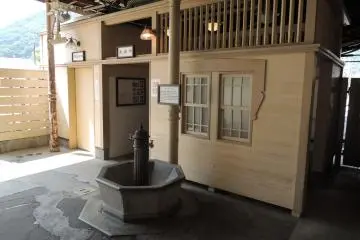 Old fashion water pump at the station