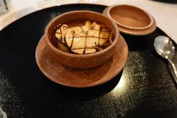 Egg custard, Shintake mushroom and bonito
