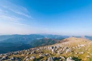 Lautan awan yang terlihat di beberapa tempat di Pegunungan Shikoku