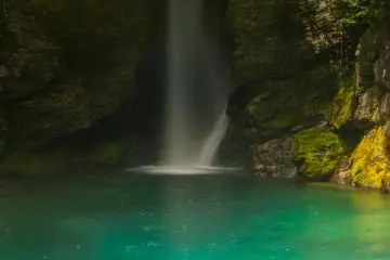 The god of water might appear from this mysterious waterfall basin
