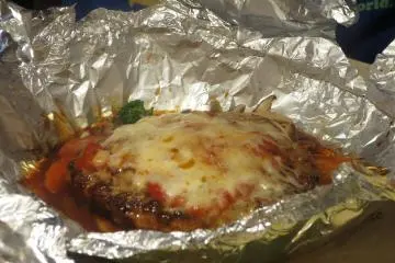 Venison hamburger steak wrapped in foil- soft and juicy