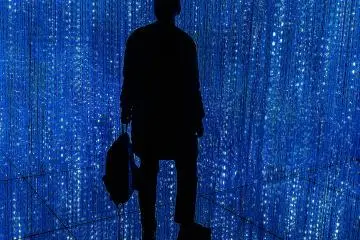 Under the blue rain