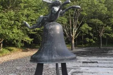 Of course, a flying rabbit on a bell