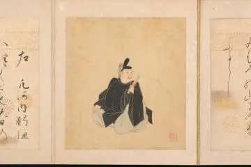 An example of Sumiyoshi Gukei's brush line work