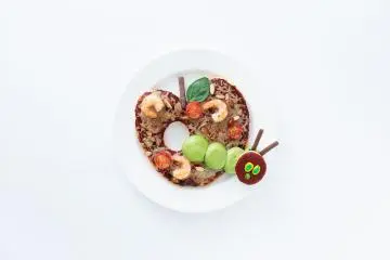 Hungry Caterpillar themed pizza toast