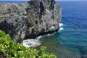 Some of the rocky cliff front