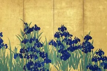 One of the artists, Ogata Korin, was famed not only for painting but for lacquerware, in particular his folding screens (Photo: <a href="https://en.wikipedia.org/wiki/Ogata_K%C5%8Drin#/media/File:KORIN-Irises-L.jpg" target="_blank" rel="noreferrer noopener nofollow">Public Domain</a>)