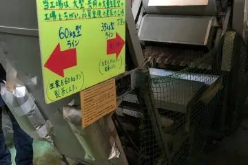 The first of many machines in the factory, with explanations along the way