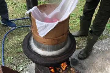 And then immediately cook them! Yummy!