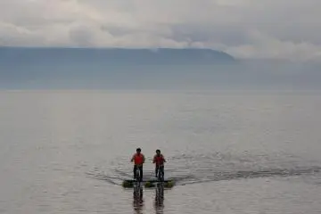 Walking on water? No, cycling on water is crazy