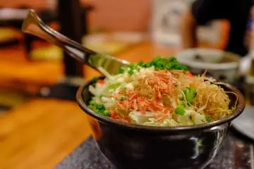 There is a variety of different monja dishes for your group to enjoy
