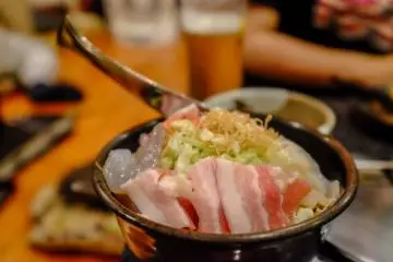 I recommend the mixed monja which features squid, prawns, pork, beef and vegetables