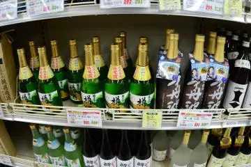There is almost an entire floor dedicated to liquor, including the famous sake