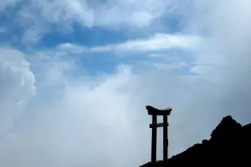 Torii gate after the 8th station of Fujinomiya Trail