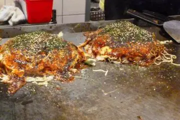 Okonomiyaki  at Hiroshima Station