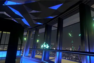 Get a 360 degree view of futuristic Tokyo