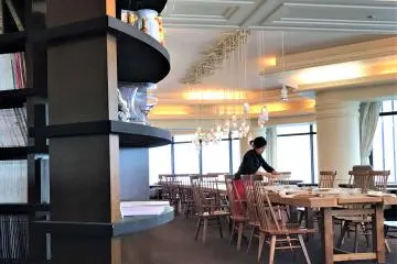 The staff getting ready for a big day