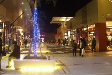 hustle and bustle at night shopping