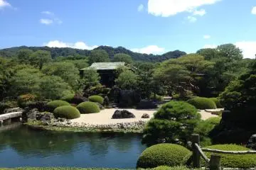 Pond garden from tea house Taikan