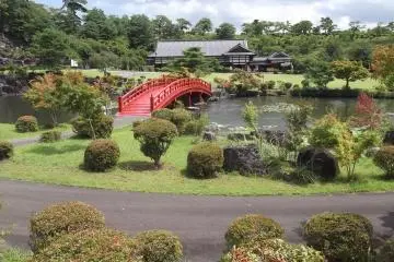 The tranquil grounds