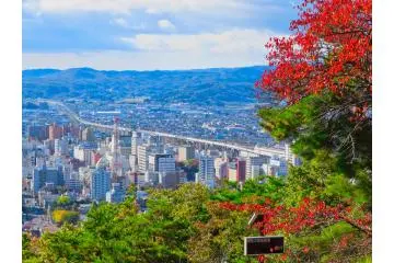 View of Fukushima city from Observation Platform One