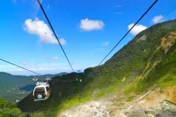 Heading back on the ropeway.